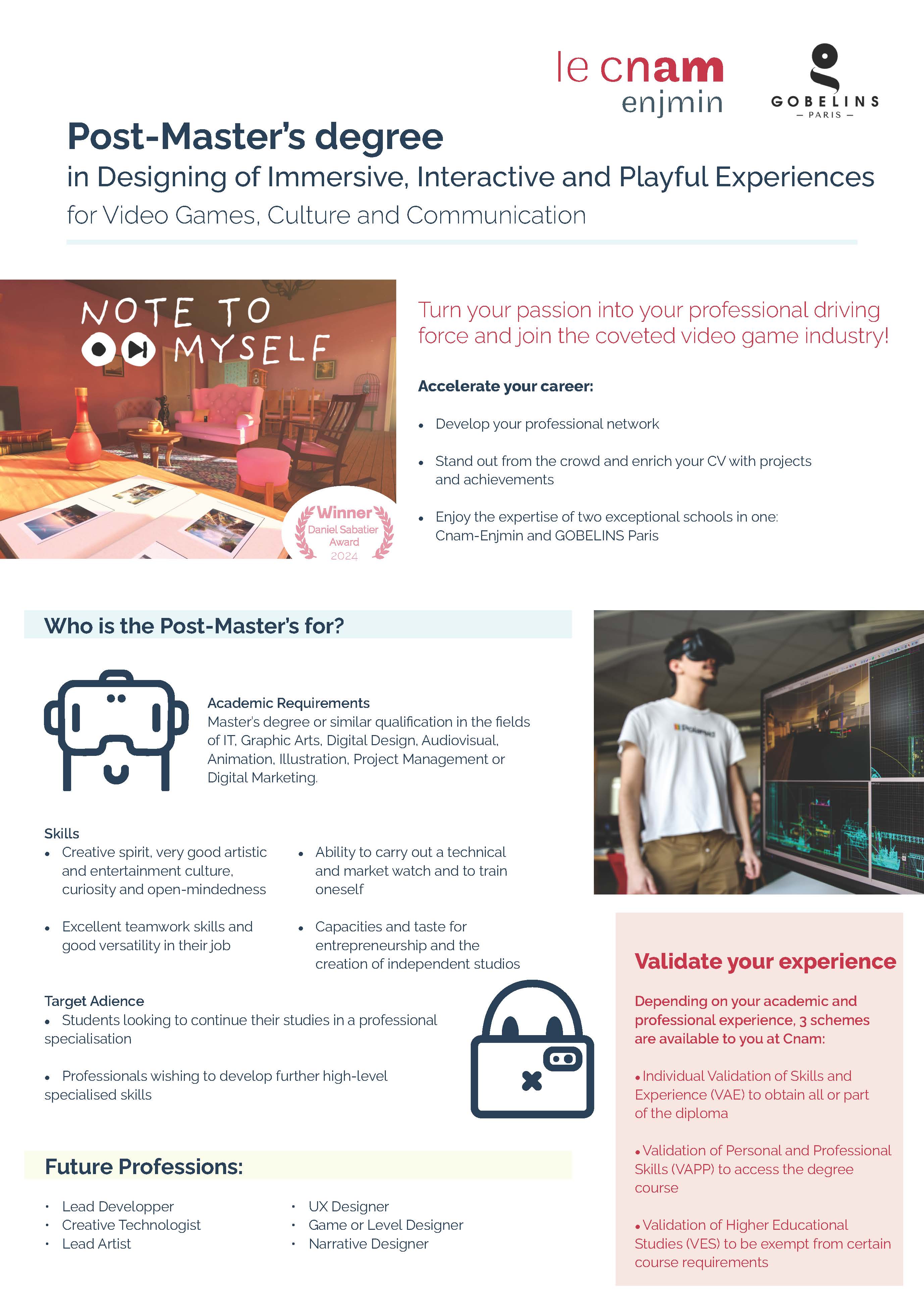 Post-Master’s degree